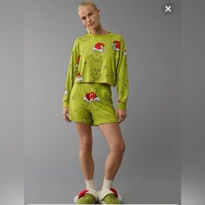 American Eagle Grinch Plush PJ Set